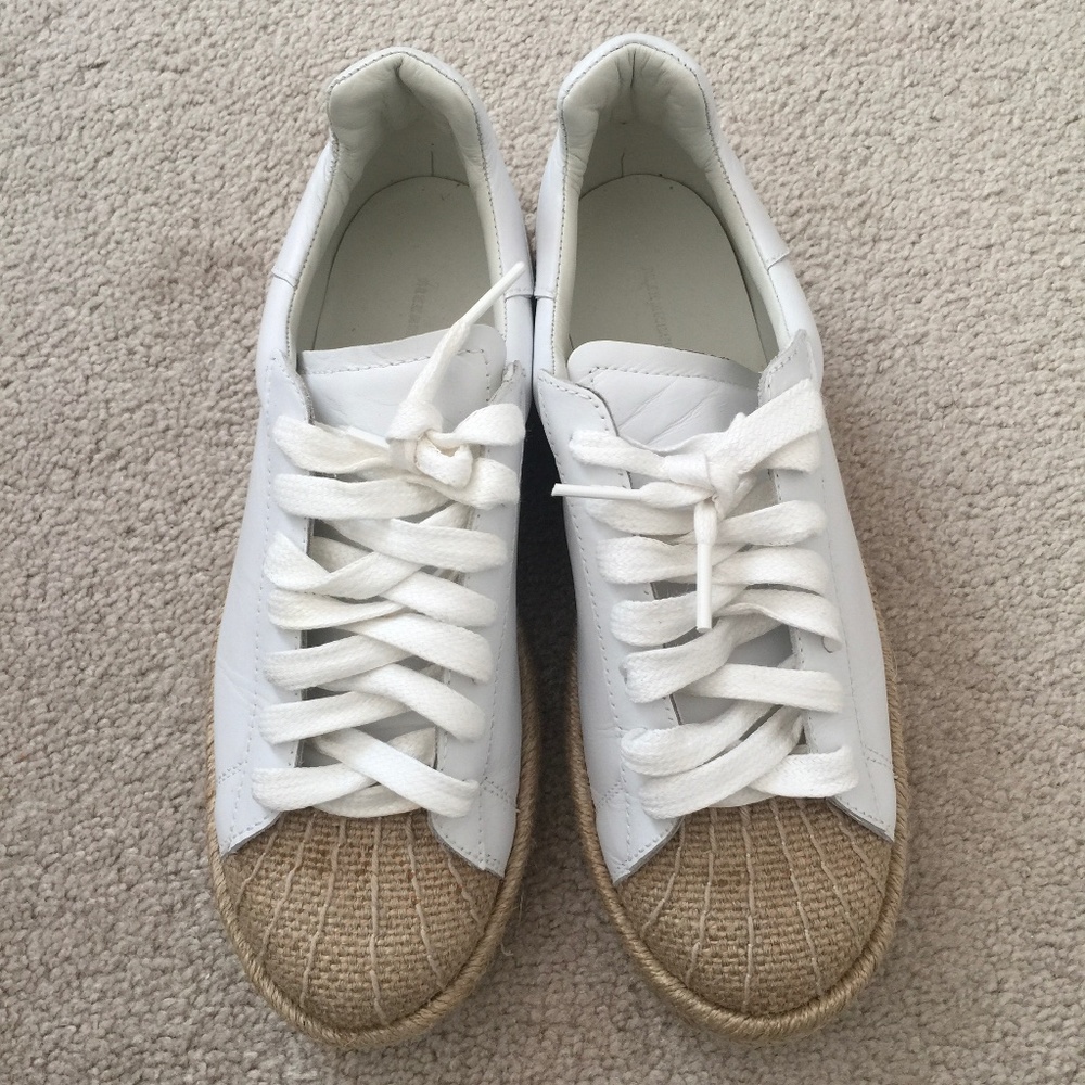 Alexander Wang Rian Espadrille Sneaker in White, Women size 38